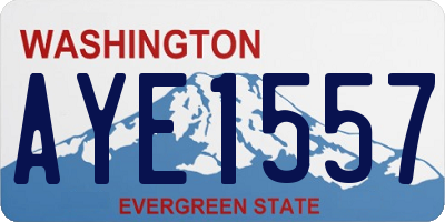 WA license plate AYE1557