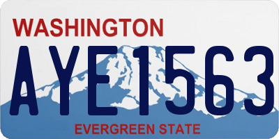 WA license plate AYE1563