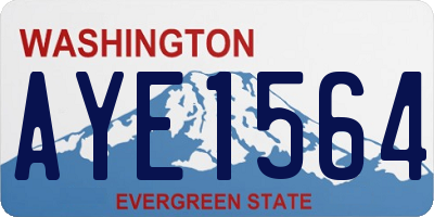 WA license plate AYE1564