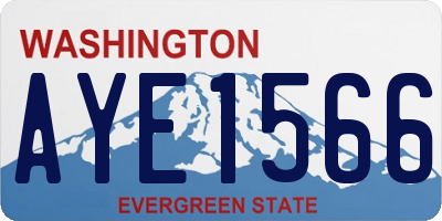 WA license plate AYE1566