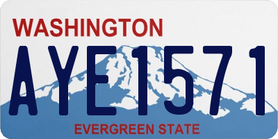 WA license plate AYE1571