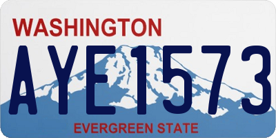 WA license plate AYE1573