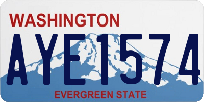 WA license plate AYE1574