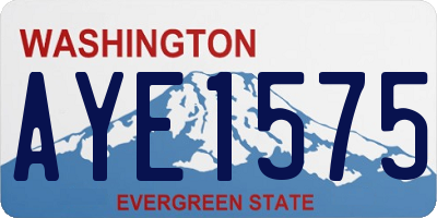 WA license plate AYE1575