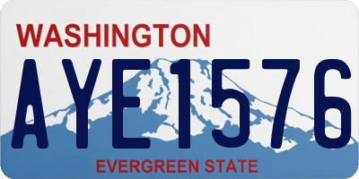 WA license plate AYE1576