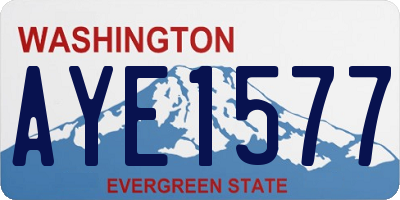 WA license plate AYE1577