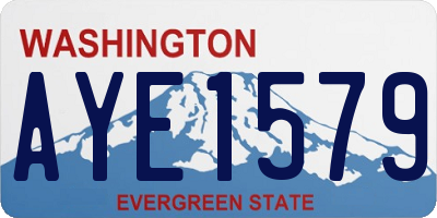 WA license plate AYE1579