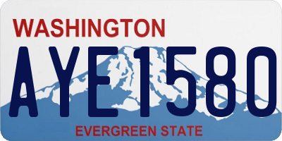 WA license plate AYE1580