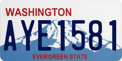 WA license plate AYE1581