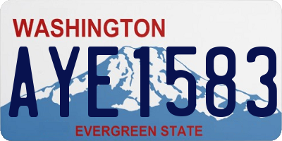 WA license plate AYE1583
