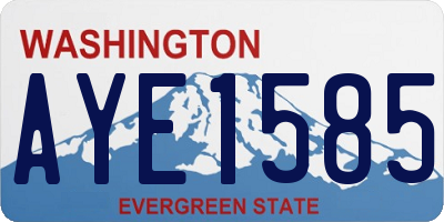 WA license plate AYE1585