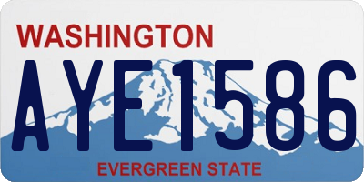 WA license plate AYE1586