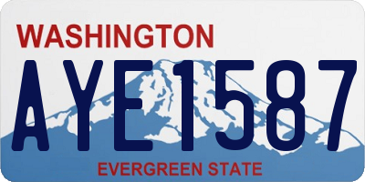 WA license plate AYE1587