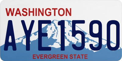 WA license plate AYE1590