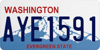 WA license plate AYE1591