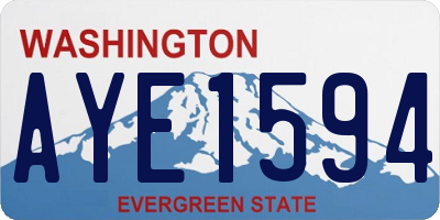 WA license plate AYE1594