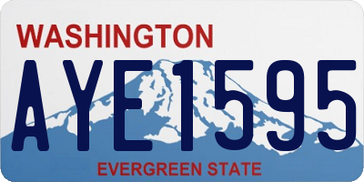 WA license plate AYE1595