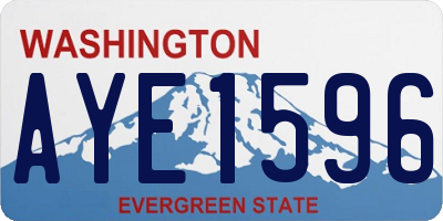 WA license plate AYE1596