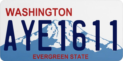 WA license plate AYE1611