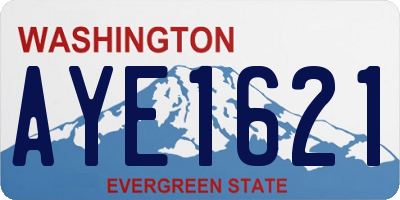 WA license plate AYE1621