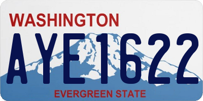 WA license plate AYE1622