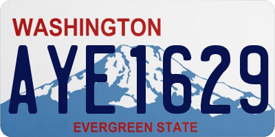 WA license plate AYE1629