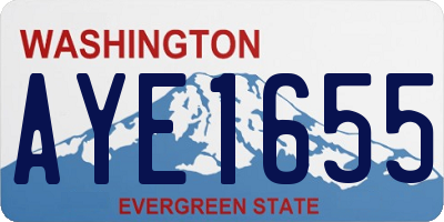 WA license plate AYE1655