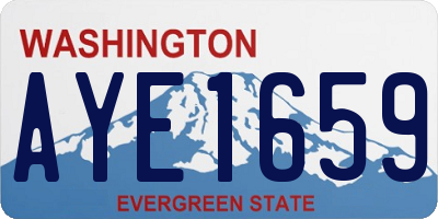 WA license plate AYE1659