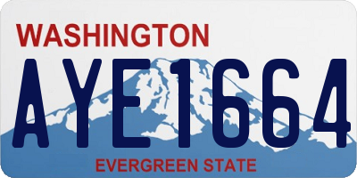WA license plate AYE1664