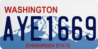 WA license plate AYE1669