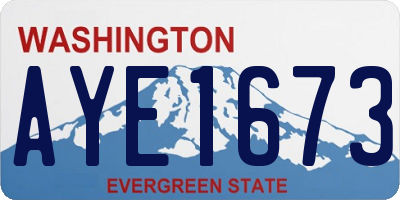 WA license plate AYE1673