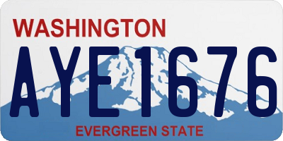 WA license plate AYE1676