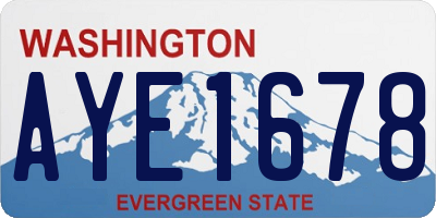 WA license plate AYE1678