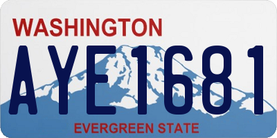WA license plate AYE1681