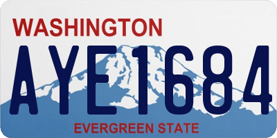 WA license plate AYE1684