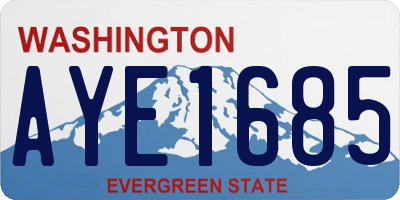 WA license plate AYE1685