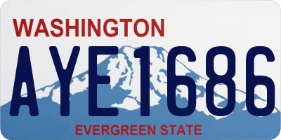 WA license plate AYE1686