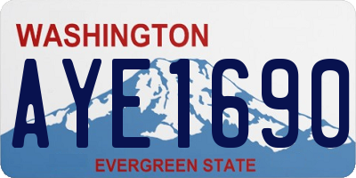 WA license plate AYE1690