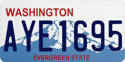 WA license plate AYE1695