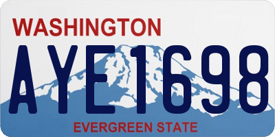 WA license plate AYE1698
