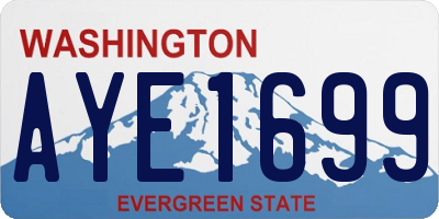 WA license plate AYE1699