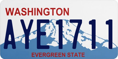 WA license plate AYE1711