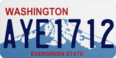 WA license plate AYE1712