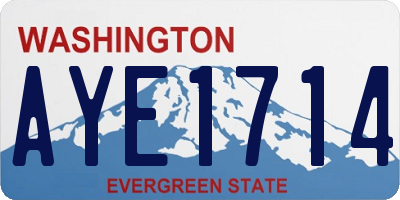 WA license plate AYE1714