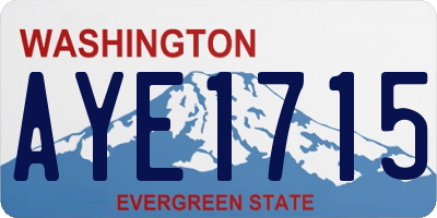 WA license plate AYE1715
