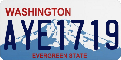 WA license plate AYE1719