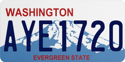 WA license plate AYE1720