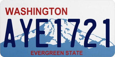 WA license plate AYE1721