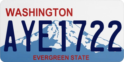WA license plate AYE1722