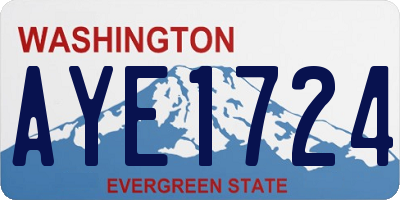 WA license plate AYE1724